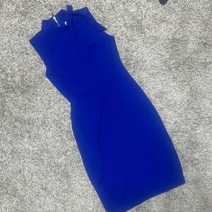 Elegant Blue Sleeveless Dress